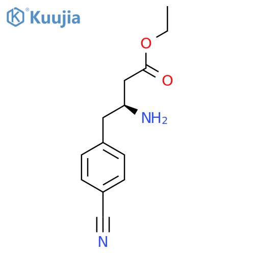 ethyl (3S)-3-amino-4-(4-cyanophenyl)butanoate structure