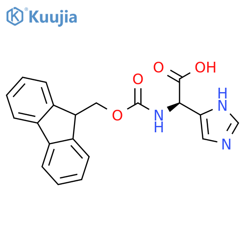 (R)-Fmoc-amino-(3H-imidazol-4-yl)-acetic acid structure