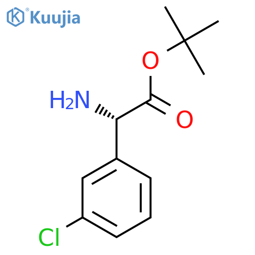 tert-butyl (2S)-2-amino-2-(3-chlorophenyl)acetate structure
