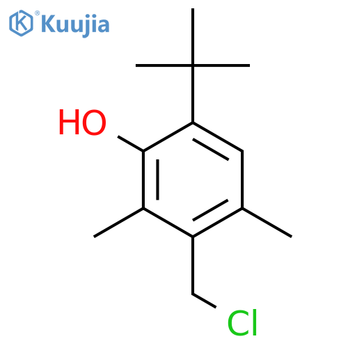 6-tert-butyl-3-(chloromethyl)-2,4-dimethylphenol structure