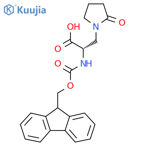 (2S)-2-({(9H-fluoren-9-yl)methoxycarbonyl}amino)-3-(2-oxopyrrolidin-1-yl)propanoic acid structure