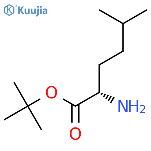tert-butyl (2S)-2-amino-5-methylhexanoate structure