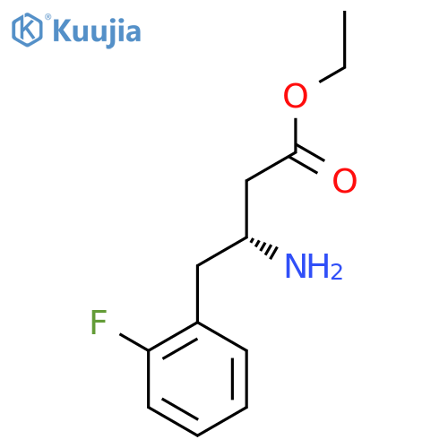 ethyl (3R)-3-amino-4-(2-fluorophenyl)butanoate structure
