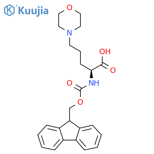 (S)-2-((((9H-Fluoren-9-yl)methoxy)carbonyl)amino)-5-morpholinopentanoic acid structure