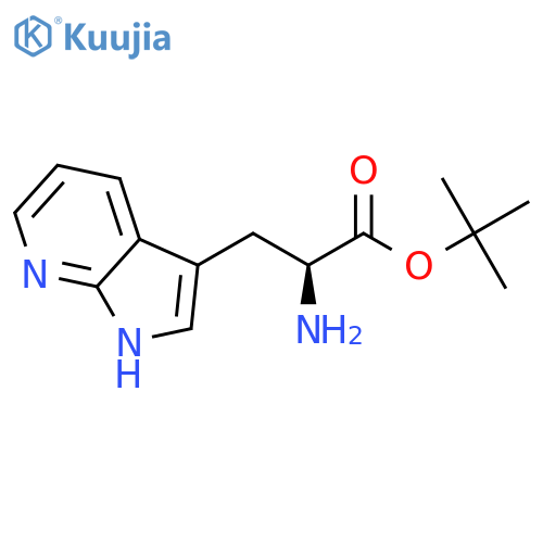 (S)-2-Amino-3-(1H-pyrrolo[2,3-b]pyridin-3-yl)-propionic acid tert-butyl ester structure