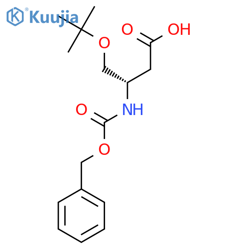 (3S)-3-{(benzyloxy)carbonylamino}-4-(tert-butoxy)butanoic acid structure