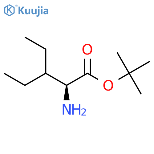 tert-butyl (2S)-2-amino-3-ethylpentanoate structure