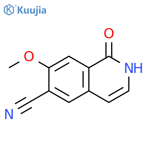 7-methoxy-1-oxo-2H-isoquinoline-6-carbonitrile structure
