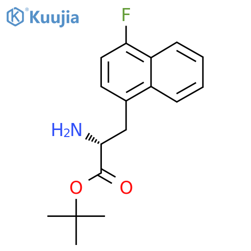 tert-butyl (2R)-2-amino-3-(4-fluoronaphthalen-1-yl)propanoate structure