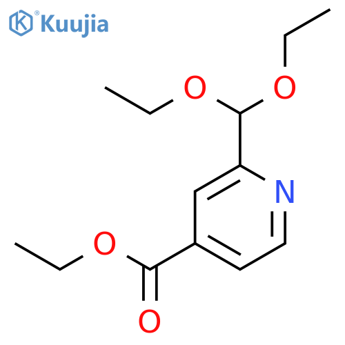 4-Pyridinecarboxylic acid, 2-(diethoxymethyl)-, ethyl ester structure