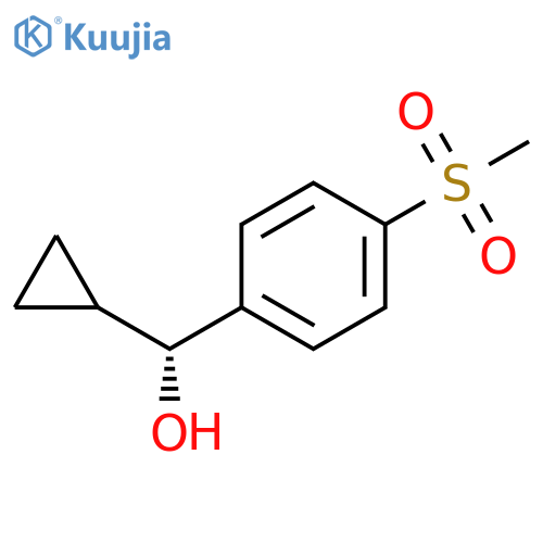 (R)-cyclopropyl(4-(methylsulfonyl)phenyl)methanol structure