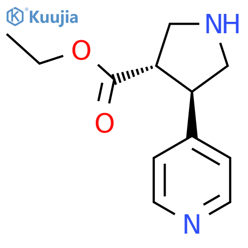 rac-ethyl (3R,4S)-4-(pyridin-4-yl)pyrrolidine-3-carboxylate structure