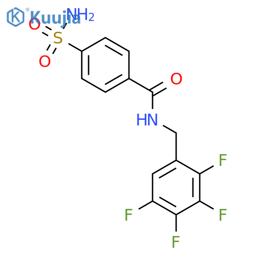 Benzamide, 4-(aminosulfonyl)-N-[(2,3,4,5-tetrafluorophenyl)methyl]- structure