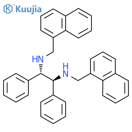 (1S,2S)-N1,N2-Bis(naphthalen-1-ylmethyl)-1,2-diphenylethane-1,2-diamine structure