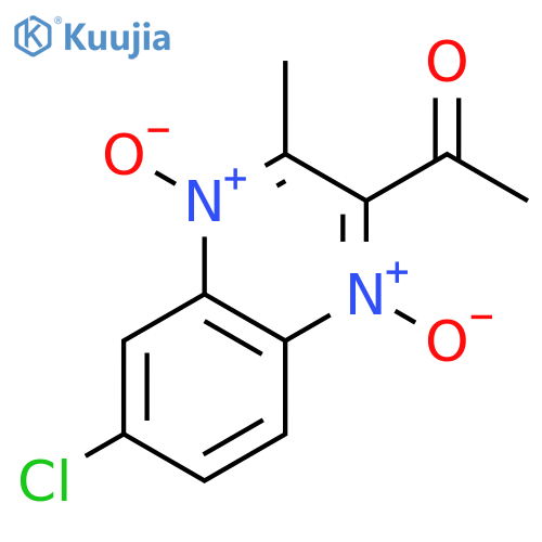 Ethanone, 1-(6-chloro-3-methyl-1,4-dioxido-2-quinoxalinyl)- structure