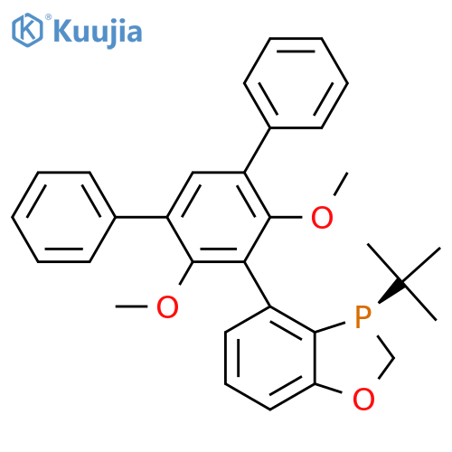 (R)-3-(Tert-Butyl)-4-(4',6'-dimethoxy-[1,1':3',1''-terphenyl]-5'-yl)-2,3-dihydrobenzo[d][1,3]oxaphosphole structure