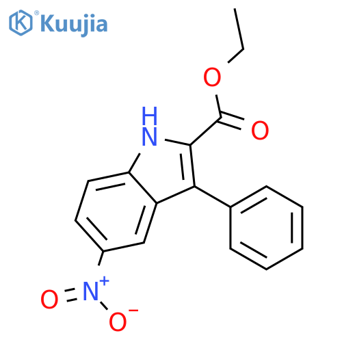 Ethyl 5-nitro-3-phenyl-1H-indole-2-carboxylate structure