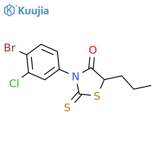4-Thiazolidinone,3-(4-bromo-3-chlorophenyl)-5-propyl-2-thioxo- structure