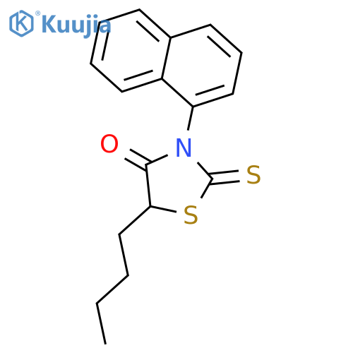 4-Thiazolidinone,5-butyl-3-(1-naphthalenyl)-2-thioxo- structure