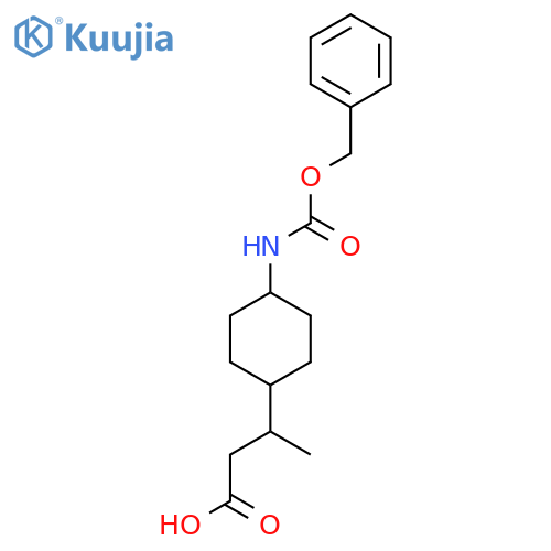 3-(1r,4r)-4-{(benzyloxy)carbonylamino}cyclohexylbutanoic acid structure