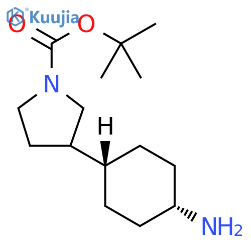 tert-butyl cis-3-(4-aminocyclohexyl)pyrrolidine-1-carboxylate structure