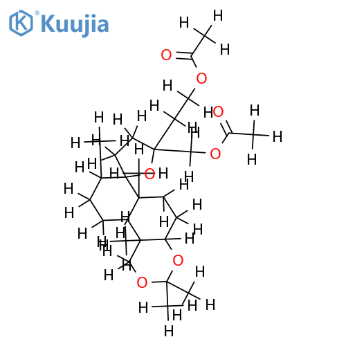 15,16-diacetoxy-9,13-epoxy-3,18-isopropylidenedioxy-labdane structure