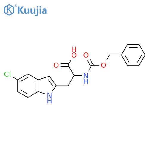 2-{(benzyloxy)carbonylamino}-3-(5-chloro-1H-indol-2-yl)propanoic acid structure