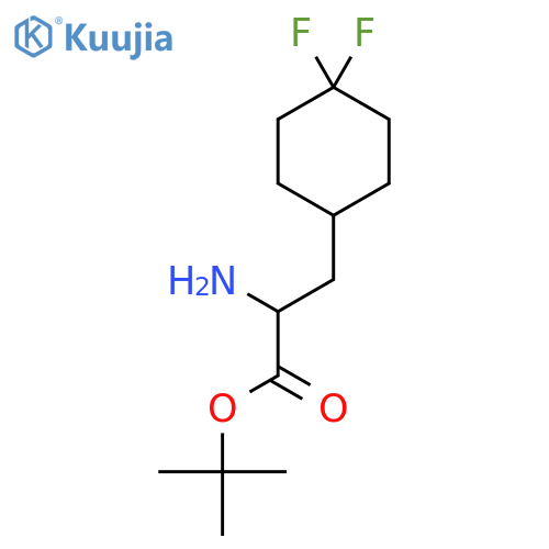 Tert-butyl 2-amino-3-(4,4-difluorocyclohexyl)propanoate structure