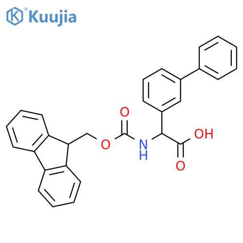 2-({(9H-fluoren-9-yl)methoxycarbonyl}amino)-2-(3-phenylphenyl)acetic acid structure