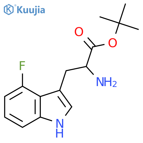 tert-butyl 2-amino-3-(4-fluoro-1H-indol-3-yl)propanoate structure