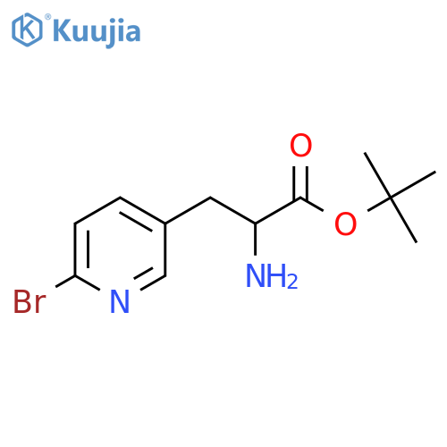 tert-Butyl 2-amino-3-(6-bromopyridin-3-yl)propanoate structure
