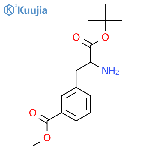 3-(2-Amino-2-tert-butoxycarbonyl-ethyl)-benzoic acid methyl ester structure