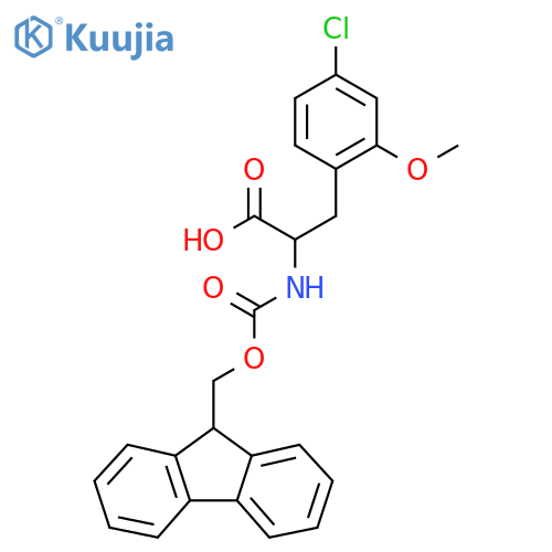 3-(4-chloro-2-methoxyphenyl)-2-(9H-fluoren-9-ylmethoxycarbonylamino)propanoic acid structure