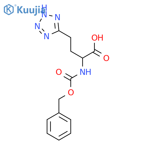 2-{(benzyloxy)carbonylamino}-4-(1H-1,2,3,4-tetrazol-5-yl)butanoic acid structure