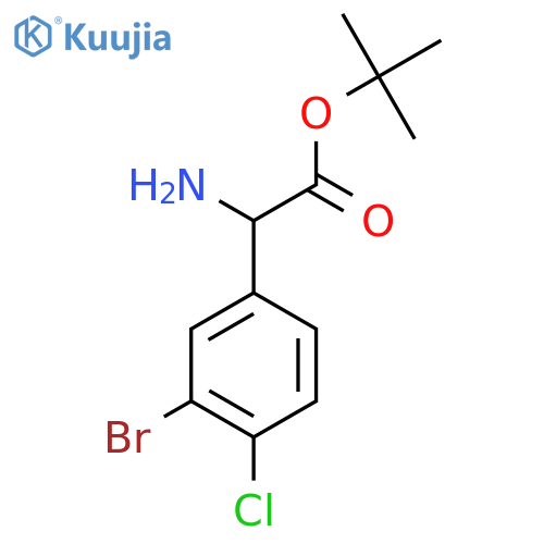Tert-butyl 2-amino-2-(3-bromo-4-chlorophenyl)acetate structure