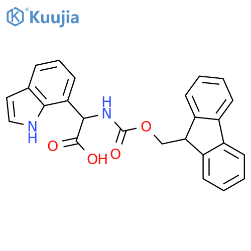 2-({(9H-fluoren-9-yl)methoxycarbonyl}amino)-2-(1H-indol-7-yl)acetic acid structure