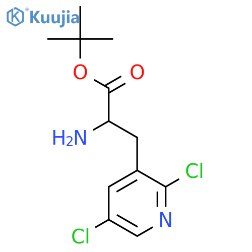 Tert-butyl 2-amino-3-(2,5-dichloropyridin-3-yl)propanoate structure