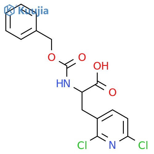 2-{(benzyloxy)carbonylamino}-3-(2,6-dichloropyridin-3-yl)propanoic acid structure