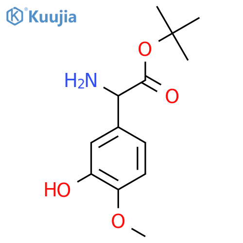 Tert-butyl 2-amino-2-(3-hydroxy-4-methoxyphenyl)acetate structure