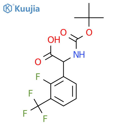 2-{(tert-butoxy)carbonylamino}-2-2-fluoro-3-(trifluoromethyl)phenylacetic acid structure