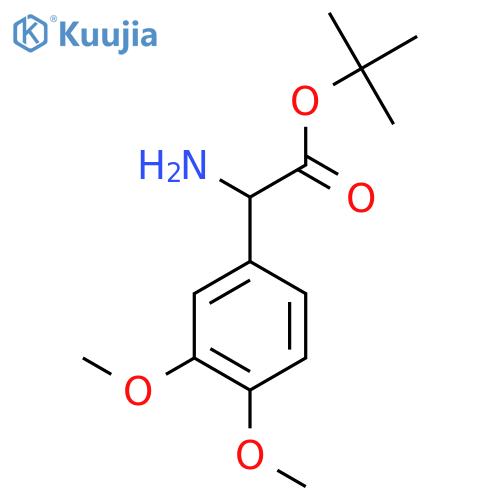 Tert-butyl 2-amino-2-(3,4-dimethoxyphenyl)acetate structure