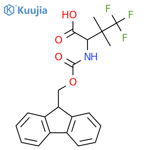 2-({[(9H-fluoren-9-yl)methoxy]carbonyl}amino)-4,4,4-trifluoro-3,3-dimethylbutanoic acid structure