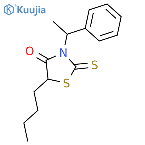 4-Thiazolidinone,5-butyl-3-(1-phenylethyl)-2-thioxo- structure