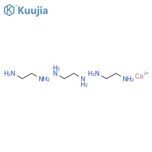 Cobalt(2+),tris(1,2-ethanediamine-kN1,kN2)-, (OC-6-11)- structure