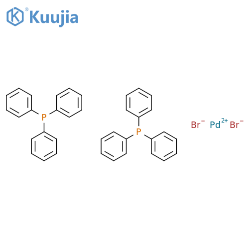 Palladium,dibromobis(triphenylphosphine)- structure