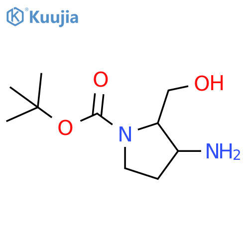 3-Amino-2-hydroxymethyl-pyrrolidine-1-carboxylic acid tert-butyl ester structure