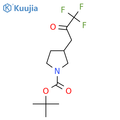 Tert-butyl 3-(3,3,3-trifluoro-2-oxopropyl)pyrrolidine-1-carboxylate structure