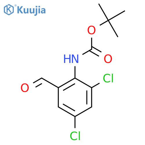 tert-butyl N-(2,4-dichloro-6-formylphenyl)carbamate structure