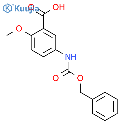 5-{(benzyloxy)carbonylamino}-2-methoxybenzoic acid structure