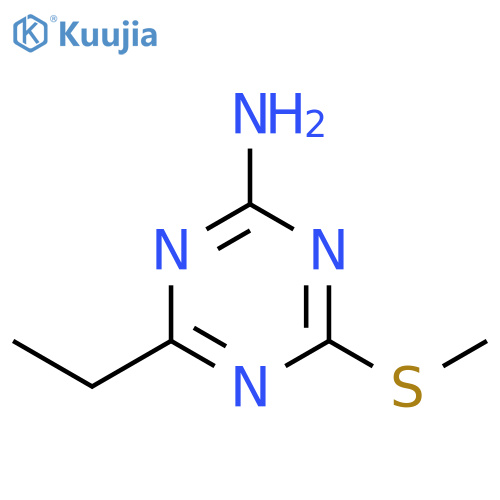 4-ethyl-6-(methylsulfanyl)-1,3,5-triazin-2-amine structure